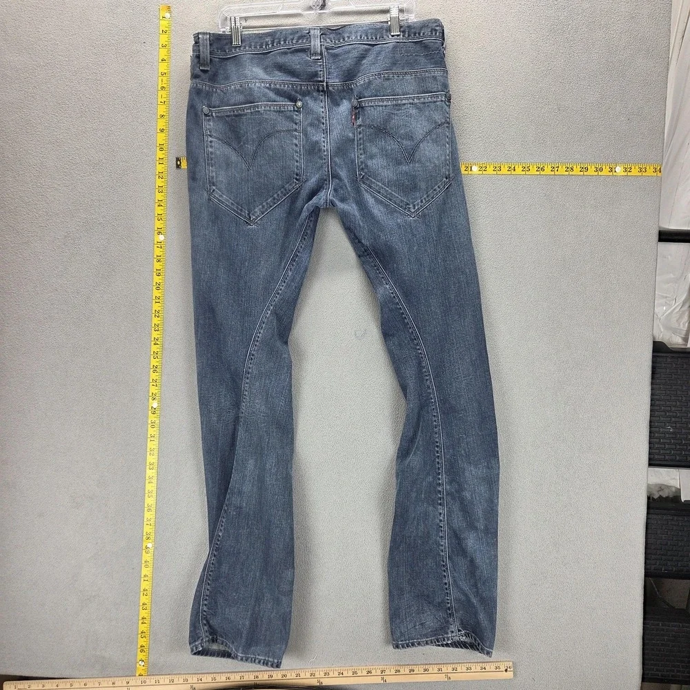 Vintage Levis Engineered Jeans Mens 34x34 Blue Twisted Zip Fly Medium Wash